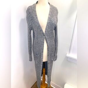 MOSSIMO Gray Women's Long Cardigan Sweater- Size L - EUC